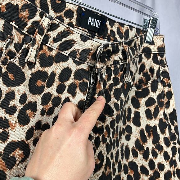 Paige‎ Jeans Hoxton Leopard Straight Ankle Jeans. - Picture 5 of 12